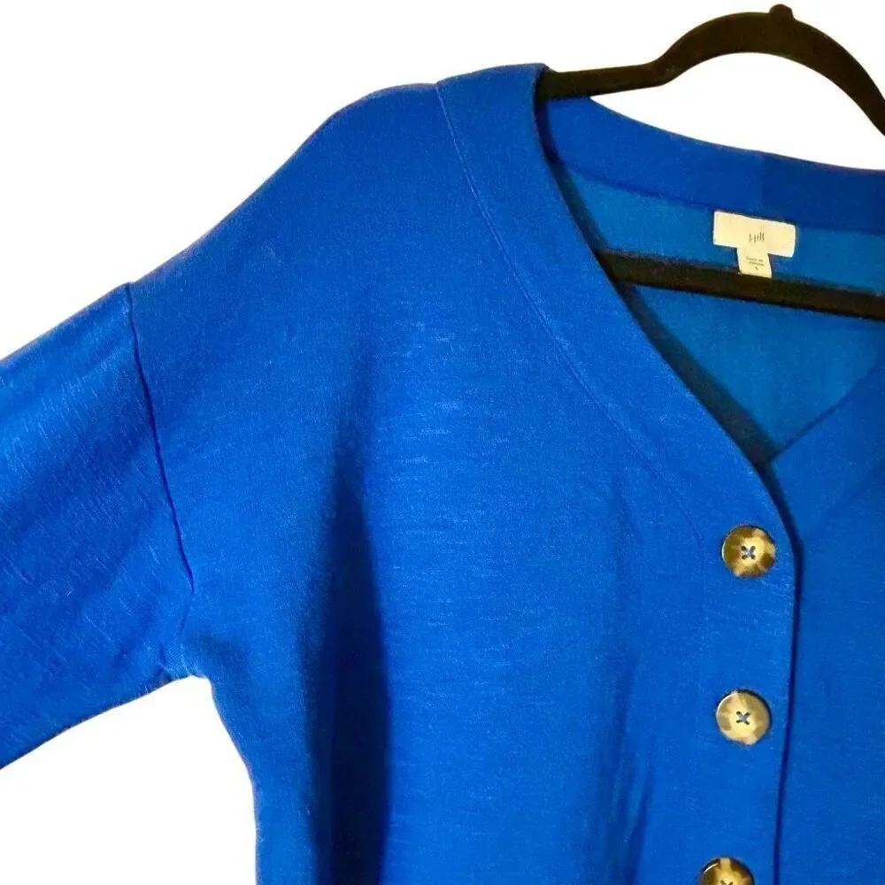 J.Jill S three button V-neck drop sleeve
